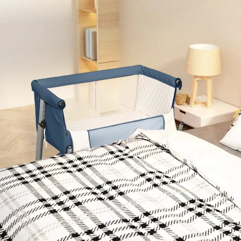 Peuter- en kinderbed met bijpassend matras voor nabijheid en veiligheid - Blauw - Peuter- & kinderbedden