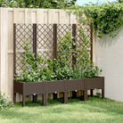 Plantenbak met latwerk voor klimplanten in tuin of op terras - Bruin / 160 x 40 x 142 cm / 1 - Bloempotten &