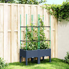 Plantenbak met latwerk voor klimplanten in tuin of terras - Blauwgrijs / 80 x 40 x 142.5 cm / 1 - Bloempotten &