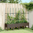 Plantenbak met latwerk voor klimplanten in tuin of terras - Bruin / 160 x 40 x 142.5 cm / 1 - Bloempotten &