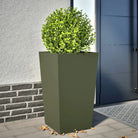 Plantenbakken voor je favoriete planten voor tuin en balkon - Staal/Groen / 45 x 45 x 75 cm / 1 - Bloempotten &