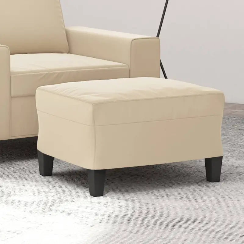 Poefs Een stijlvolle en duurzame voetenbank voor je interieur - Crème / 60 x 50 x 41 cm / 1 - Poefs