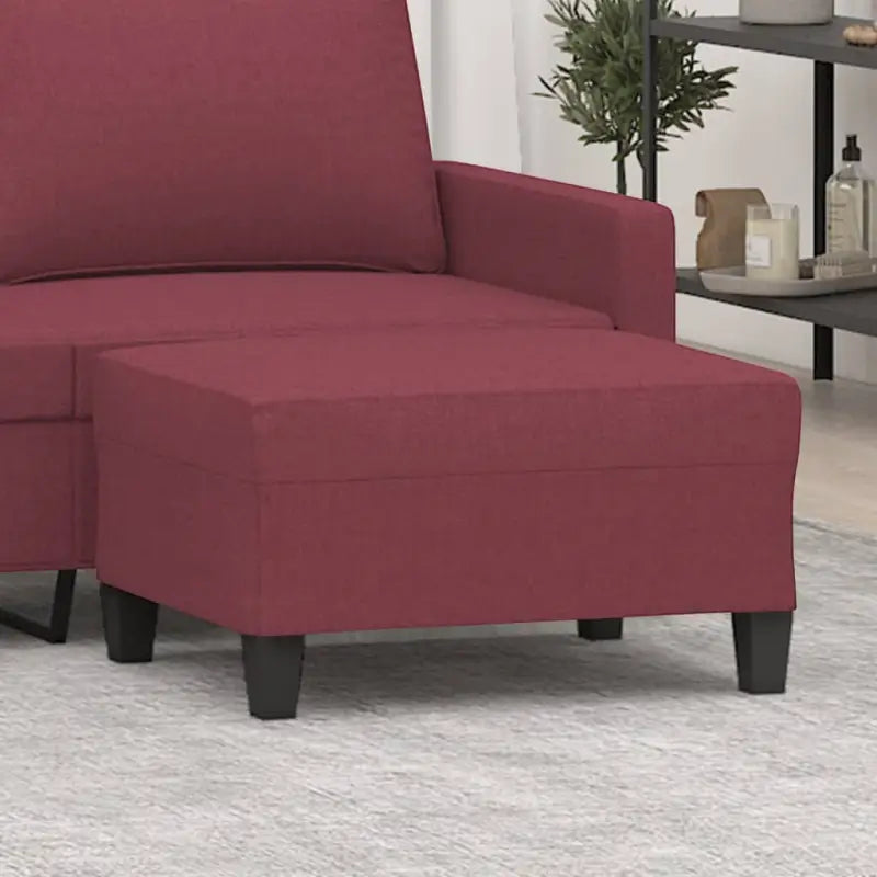 Poefs voor een modern en comfortabel interieur - Wijnrood / 70 x 55 x 41 cm / 1 - Poefs