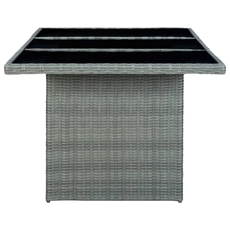 Poly rattan buitentafel met gehard glas voor een moderne buitenruimte - Tuintafels