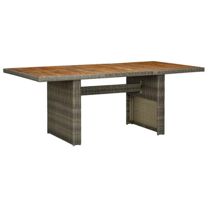 Poly rattan buitentafel met gehard glas voor een moderne buitenruimte - Bruin / 1 - Tuintafels