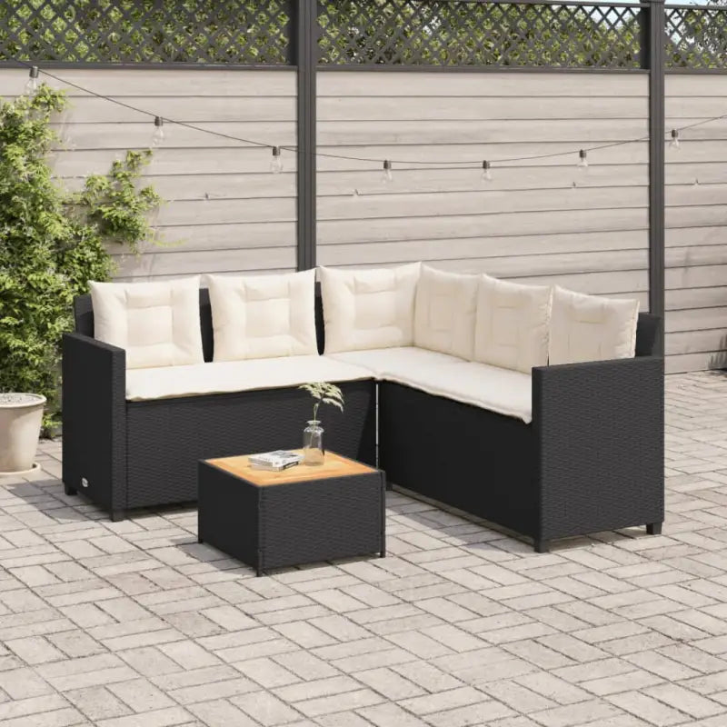 Poly rattan L-vorm tuinbank voor een comfortabele zitervaring - Tuinsets