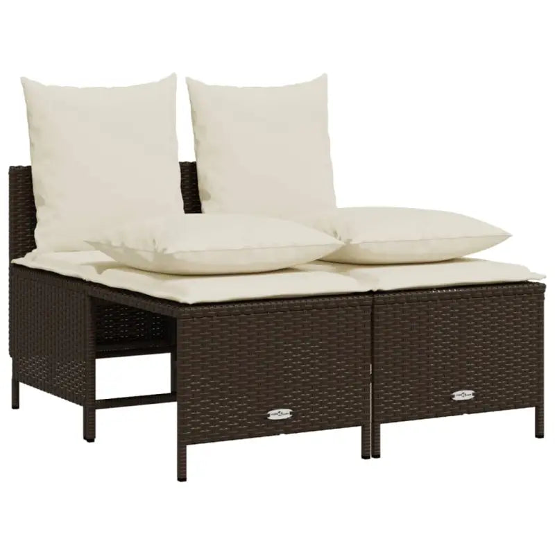 Poly Rattan loungeset met comfortabele zitervaring en wasbare hoes - Tuinsets