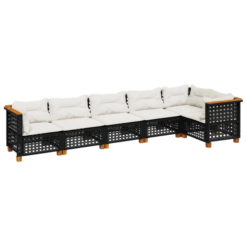 Poly rattan loungeset met natuurlijke olieafwerking voor comfortabele zitervaring - Tuinsets