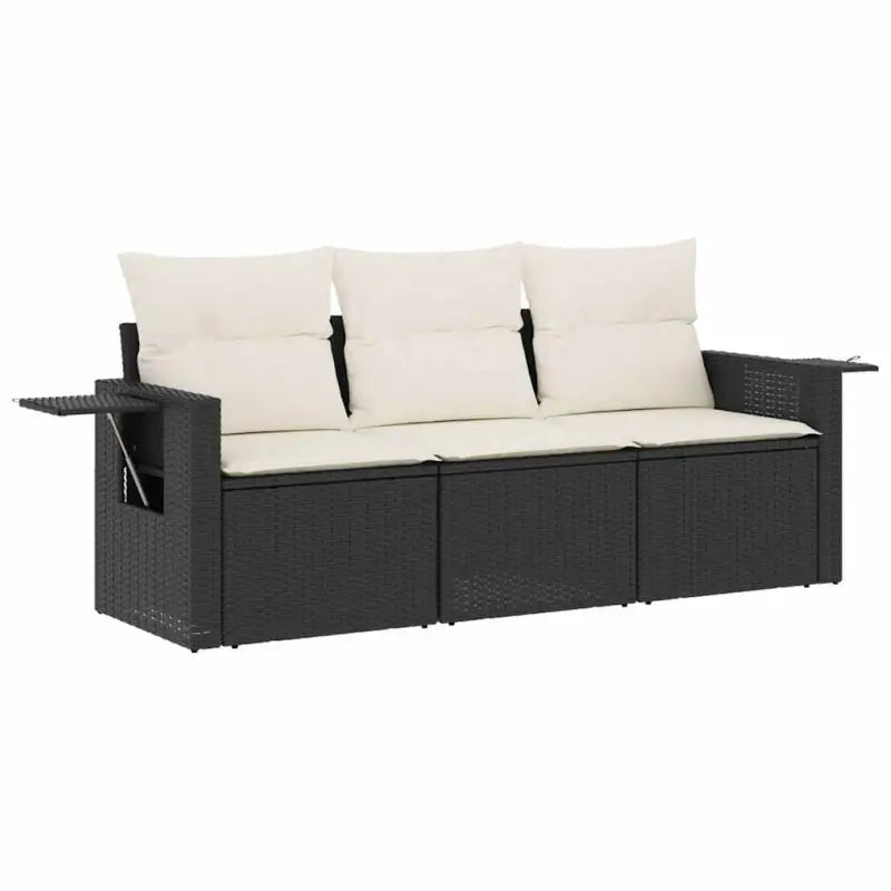 Poly rattan loungeset met waterdichte tas en gepoedercoat staal - Tuinsets