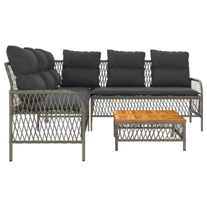 Poly rattan loungeset voor comfortabele zitervaring met wasbare hoes - Tuinsets