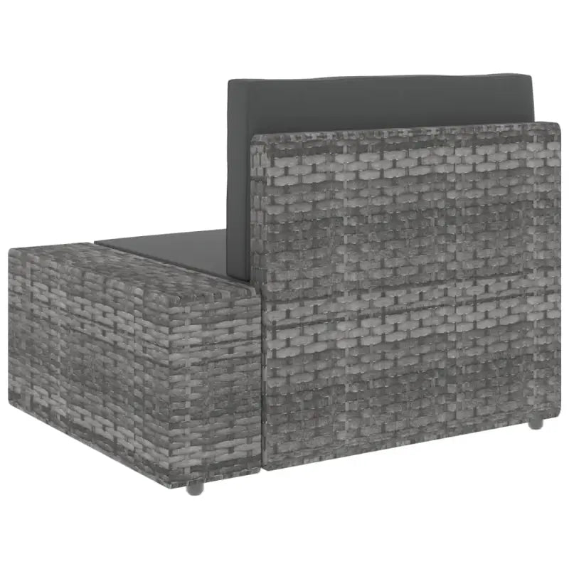 Poly Rattan Loungeset voor Tuin met Comfortabele Afmetingen Rugkussen - Tuinsets