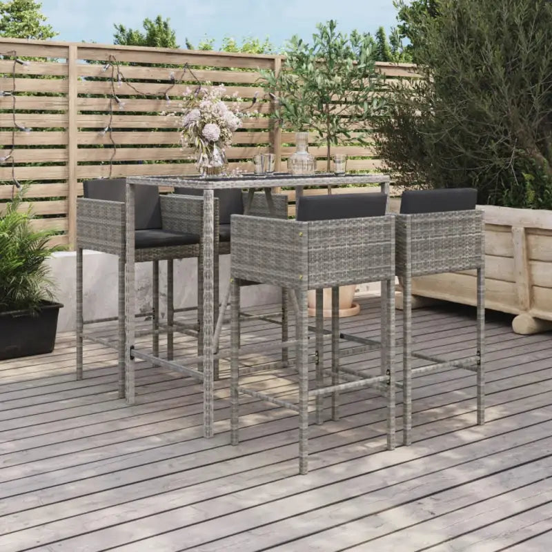 Poly rattan tuinbarset met gehard glas en eenvoudig schoon te maken - Tuinsets