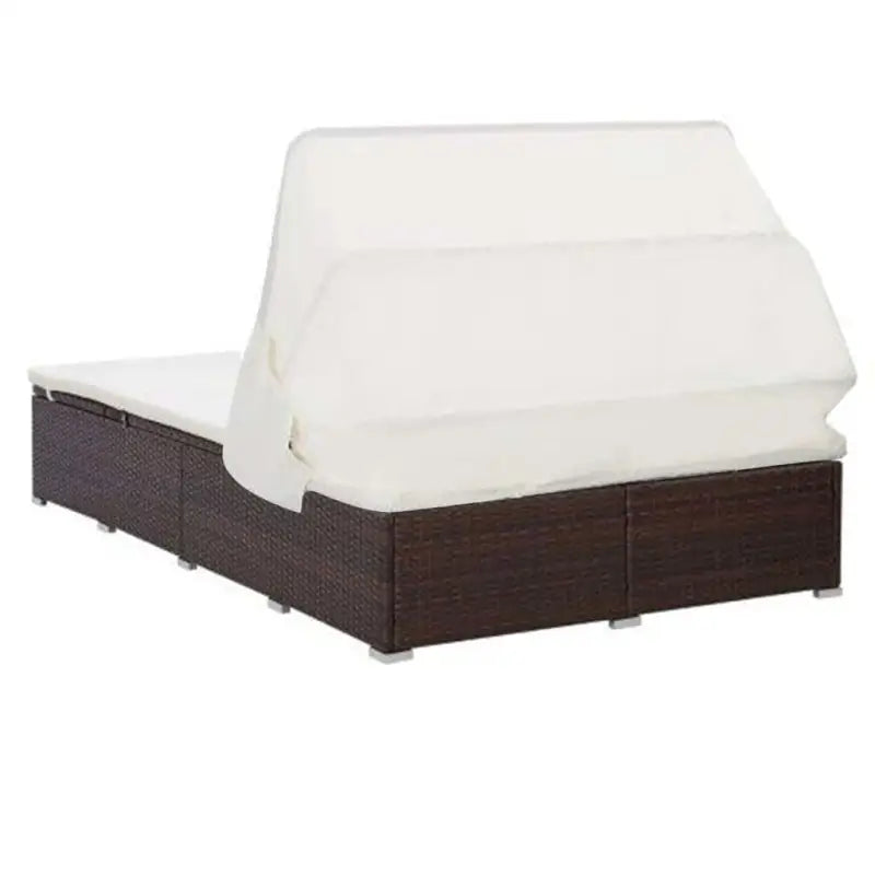 Poly Rattan Tuinbed met Luxe Tweepersoons Ligbed voor Buitenplezier - Tuinbedden