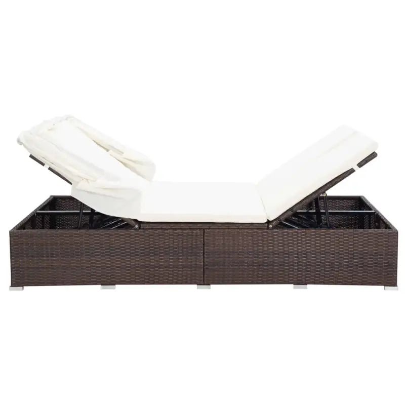 Poly Rattan Tuinbed met Luxe Tweepersoons Ligbed voor Buitenplezier - Tuinbedden