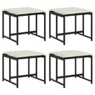 Poly rattan tuinkrukken voor een comfortabele zitervaring met wasbare hoes - Tuinpoefs