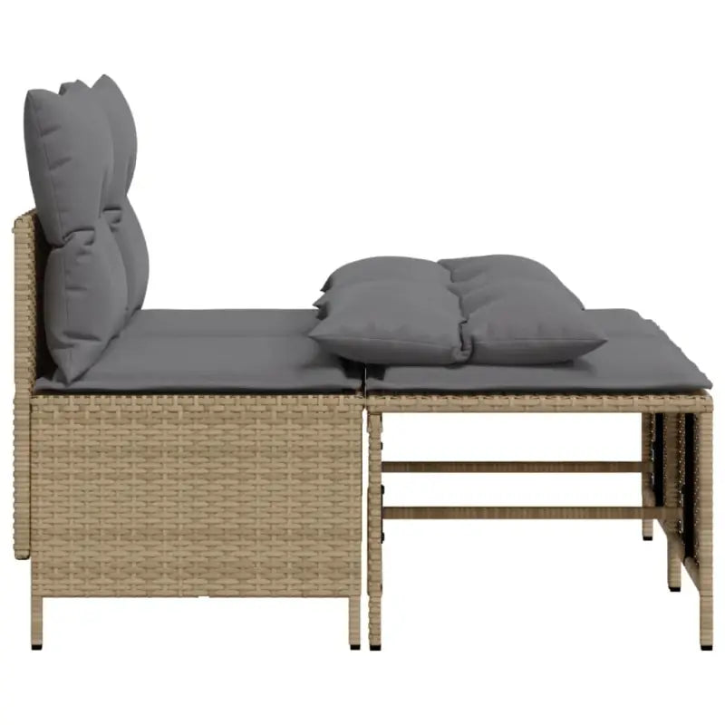 Poly rattan tuinset met comfortabele zitervaring en wasbare hoes - Tuinsets