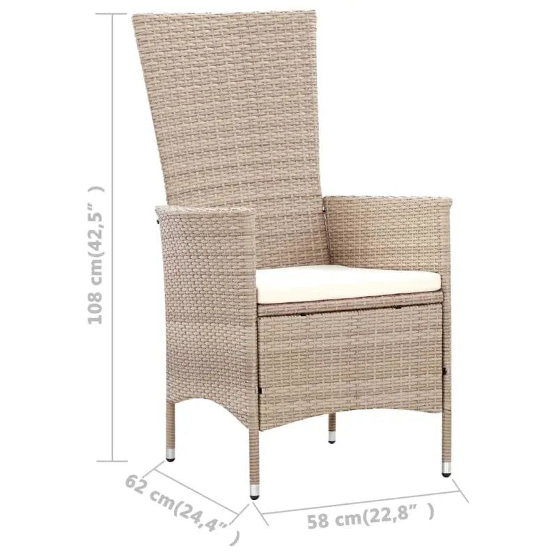 Poly rattan tuinset met gepoedercoate stalen frames en comfortabele stoelen - Tuinsets