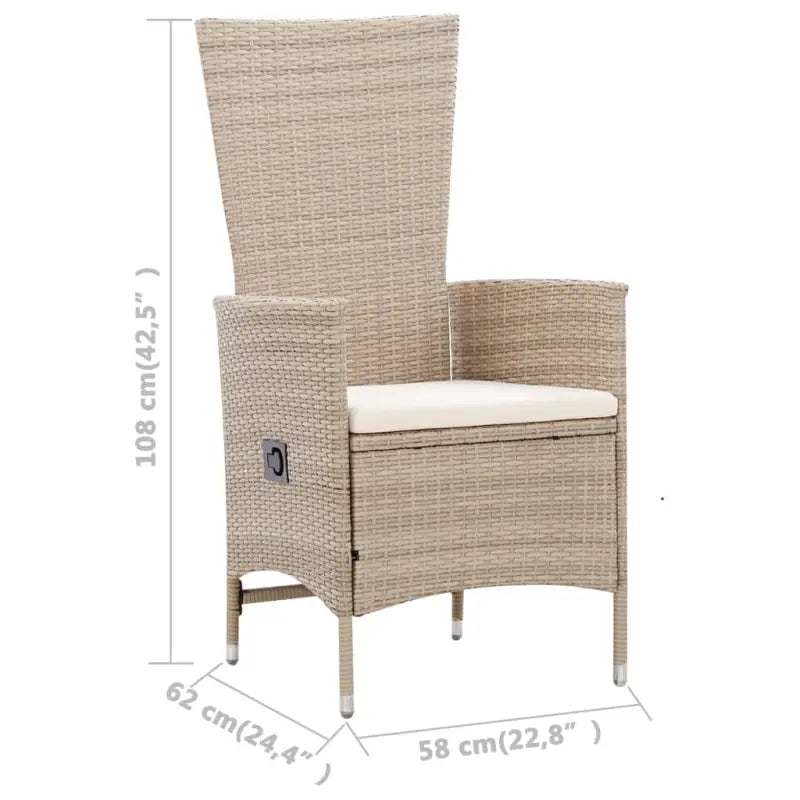 Poly rattan tuinset met gepoedercoate stalen frames en comfortabele stoelen - Tuinsets