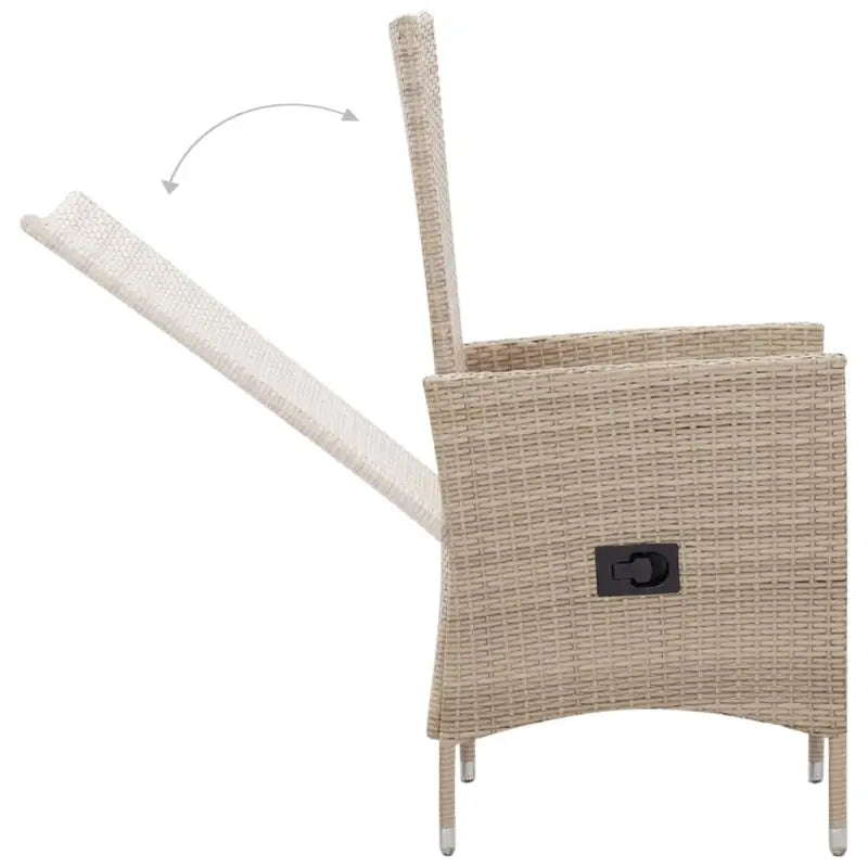 Poly rattan tuinset met gepoedercoate stalen frames en comfortabele stoelen - Tuinsets
