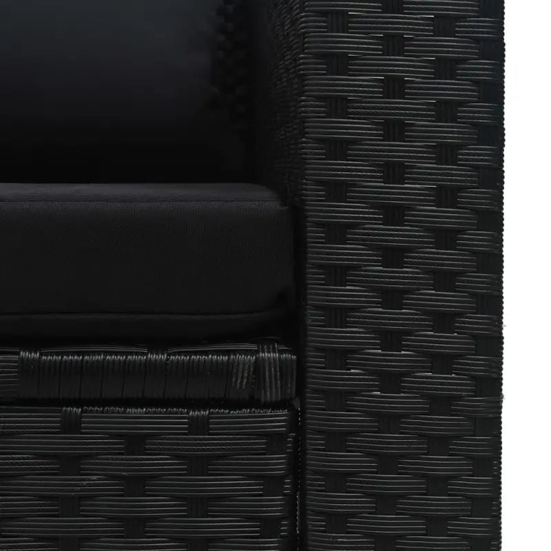 Poly Rattan Tuinset met opbergbare hoekbanken en voetensteunen - Tuinsets