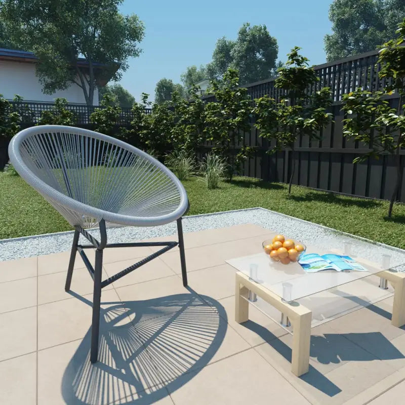 Poly rattan tuinstoelen met gepoedercoat stalen frame voor tuin en terras - Tuinstoelen