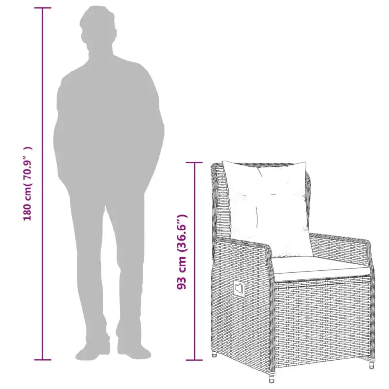 Poly Rattan Tuinstoelen voor een comfortabele zitervaring met wasbare hoes - Tuinstoelen