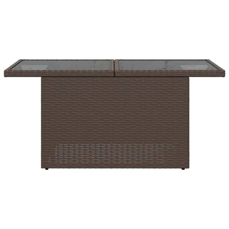 Poly rattan tuintafel met gehard glas gemakkelijk schoon voor in tuin of terras - Tuintafels