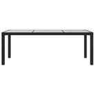 Poly rattan tuintafel met gehard glas voor stijl en stabiliteit - Tuintafels