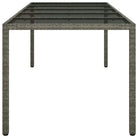 Poly rattan tuintafel met gehard glas voor stijlvolle buitenruimte - Tuintafels