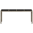 Poly Rattan Tuintafel met Geshard Glas en Gemakkelijk Schoon Makelijk - Tuintafels