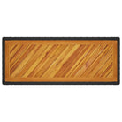 Poly rattan tuintafel met houten blad eenvoudig schoon en veelzijdig - Tuintafels