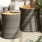 Poly Rattan Tuintafels Gemakkelijk Schoon voor Gezellig Buitenplezier - Grijs / 1 / Dichtgeweven - Tuintafels
