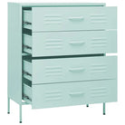 Praktische bijzetkast met stalen constructie en aanpasbare hoogte - Commodes & ladekasten