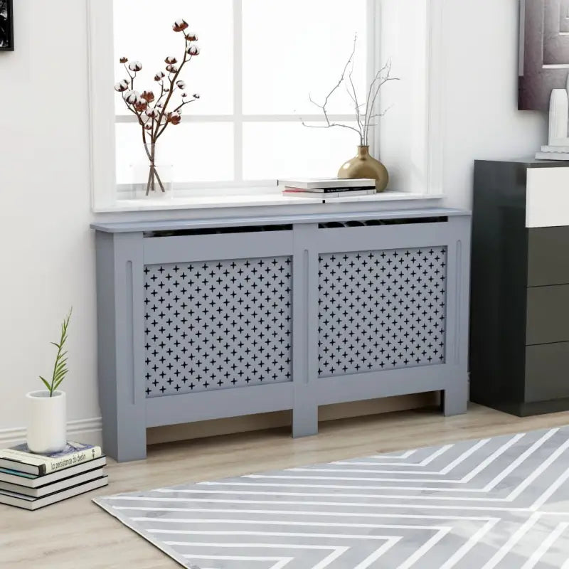 Radiatorombouw van MDF voor een stijlvolle woonkamerafwerking - Antraciet / 152 x 19 x 81.5 cm / 1 - Accessoires
