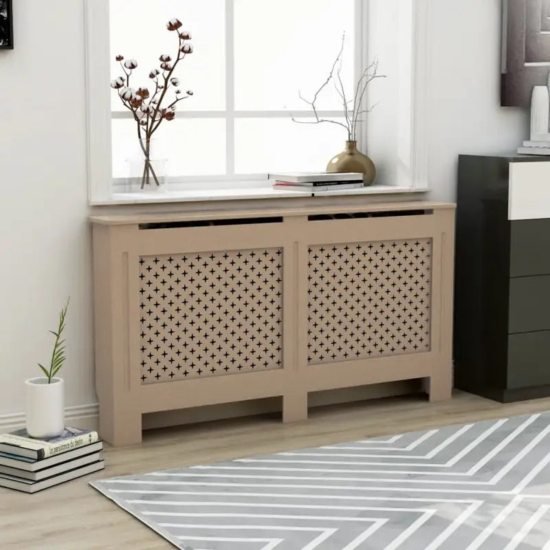 Radiatorombouw van MDF voor een stijlvolle woonkamerafwerking - Bruin / 152 x 19 x 81.5 cm / 1 - Accessoires
