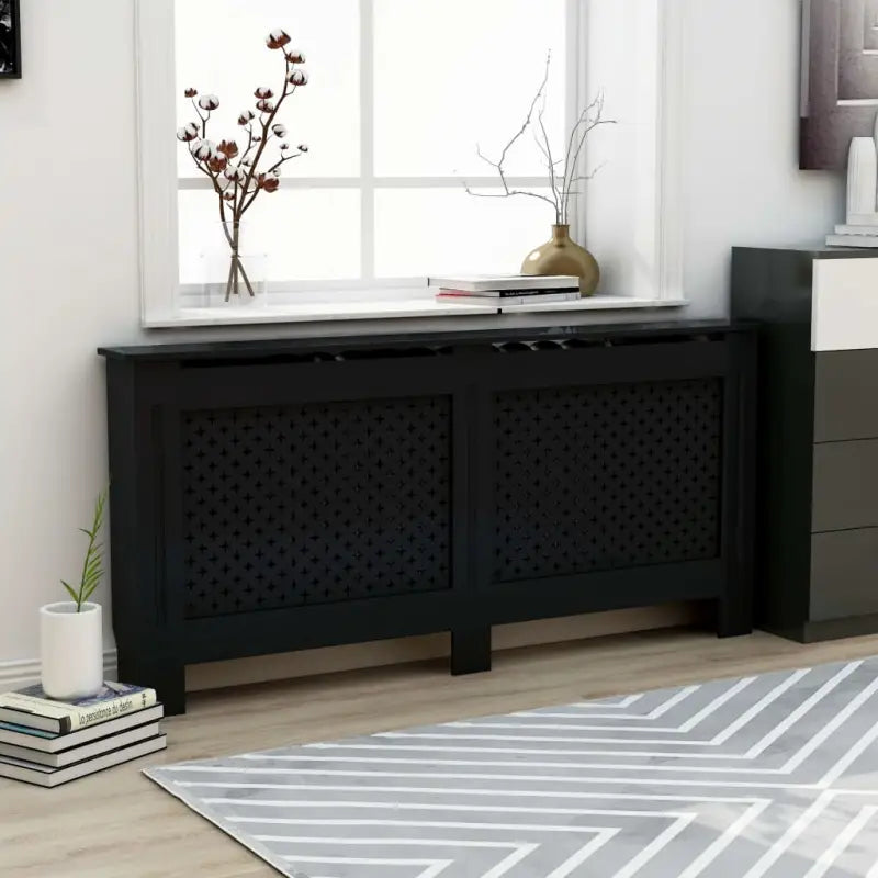 Radiatorombouw van MDF voor een stijlvolle woonkamerafwerking - Zwart / 172 x 19 x 81.5 cm / 1 - Accessoires