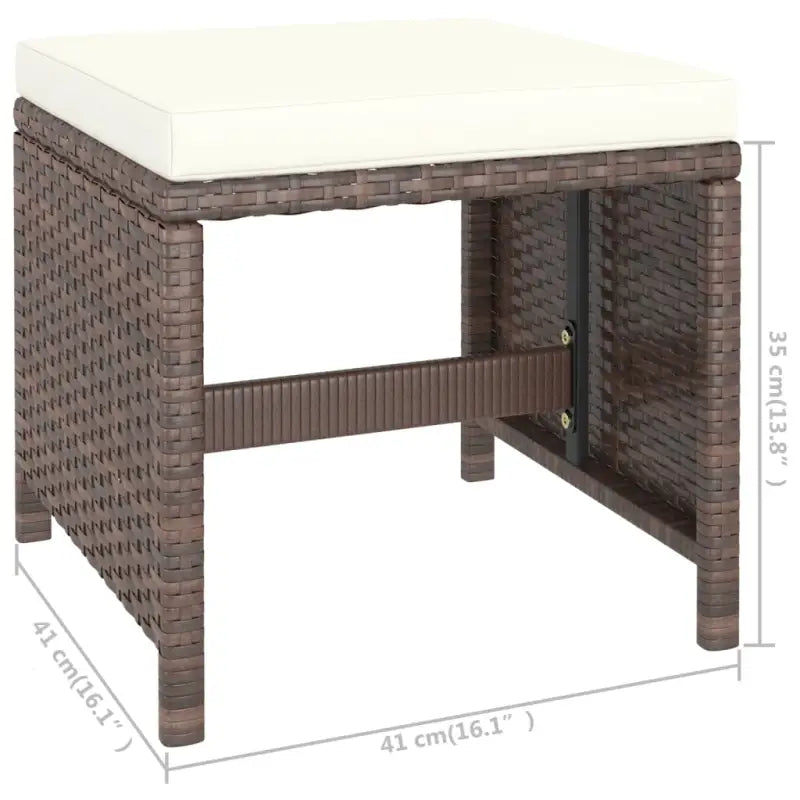 Rattan Tuinset met Glazen Tafelblad en Levering Bevat - Tuinsets
