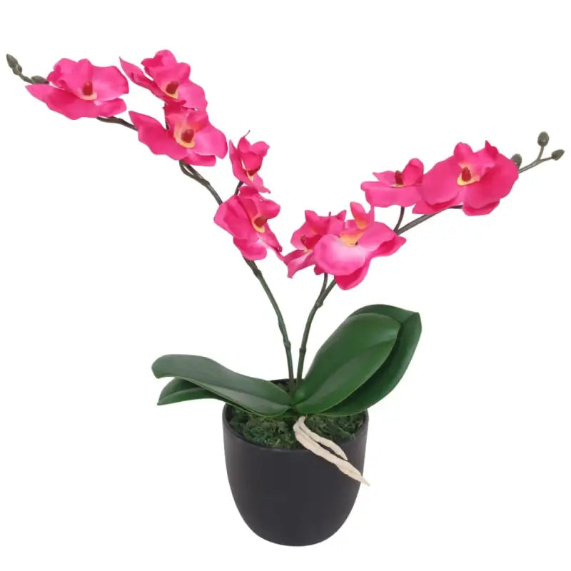 Realistische orchidee kunstplant voor een groene touch in huis of kantoor - Rood / 30 cm / 1 - Kunstplanten