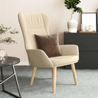Relaxfauteuil met massief rubberwood voor ultiem comfort - Crème / 1 / Zonder voetensteun - Fauteuils & Relaxfauteuils