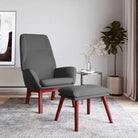 Relaxfauteuil met massief rubberwood voor ultiem comfort - Donkergrijs / 1 / Met voetensteun - Fauteuils &