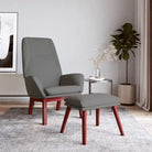 Relaxfauteuil met massief rubberwood voor ultiem comfort - Lichtgrijs / 1 / Met voetensteun - Fauteuils & Relaxfauteuils