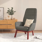 Relaxfauteuil met massief rubberwood voor ultiem comfort - Lichtgrijs / 1 / Zonder voetensteun - Fauteuils &