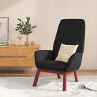 Relaxfauteuil met massief rubberwood voor ultiem comfort - Zwart / 1 / Zonder voetensteun - Fauteuils & Relaxfauteuils