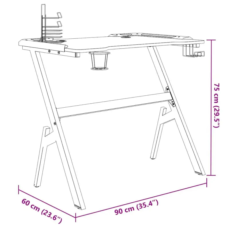 RGB Gaming Bureau met Ergonomisch Ontwerp voor Comfort en Stijl - Bureaus