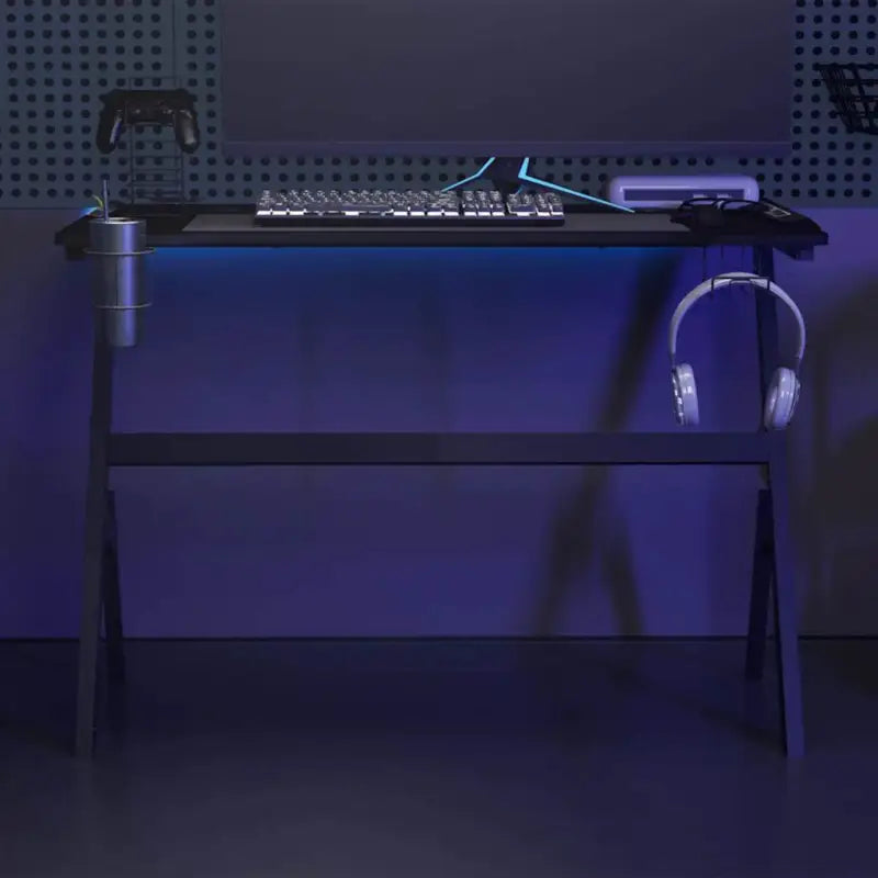 RGB Gaming Bureau met Ergonomisch Ontwerp voor Comfort en Stijl - Zwart / 110 x 60 x 75 cm - Bureaus