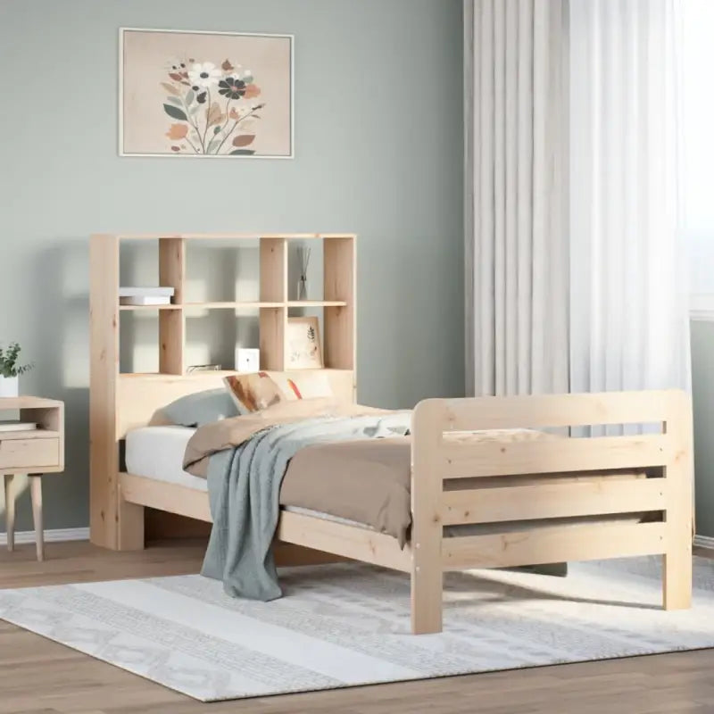 Robuust bedframe van massief grenenhout voor perfecte nachtrust - Naturel / 75 x 190 cm - Bedden & bedframes