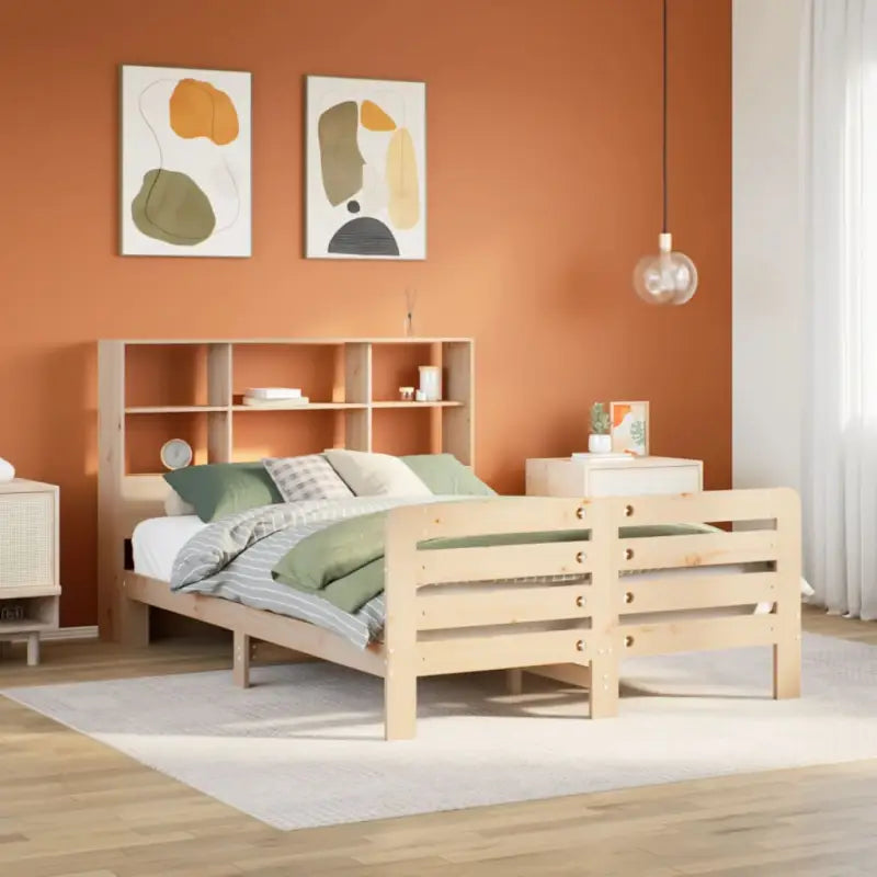 Robuust bedframe van massief grenenhout voor perfecte nachtrust - Naturel / 150 x 200 cm - Bedden & bedframes