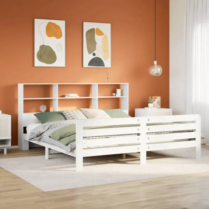 Robuust bedframe van massief grenenhout voor perfecte nachtrust - Wit / 200 x 200 cm - Bedden & bedframes