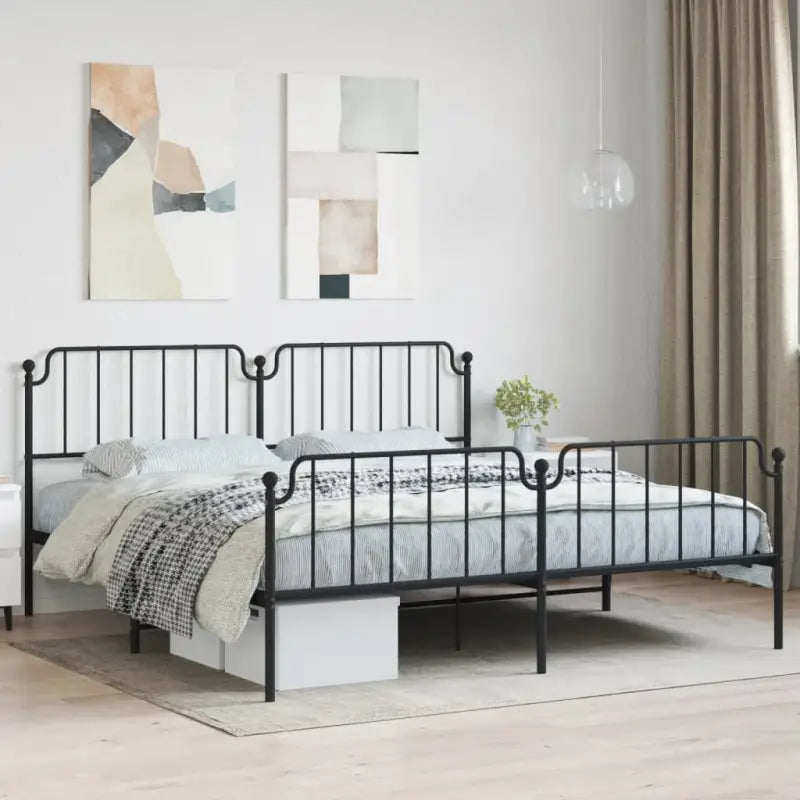 Robuust metalen bedframe met tijdloos design en extra opbergruimte - Bedden & bedframes