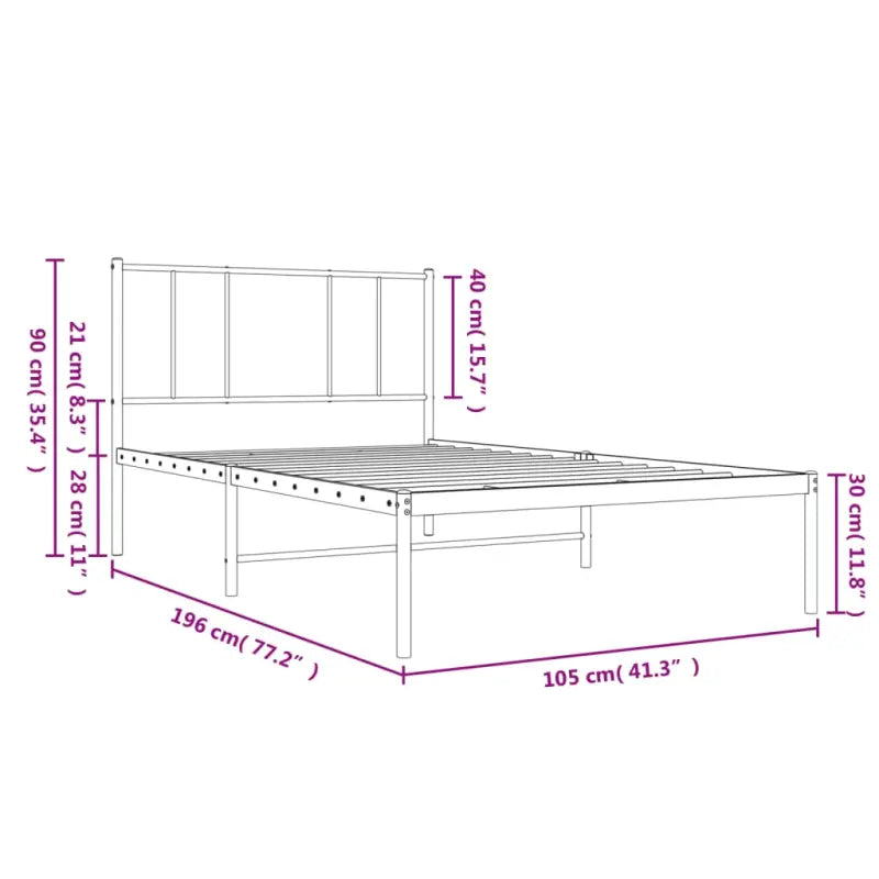 Robuust metalen latten bedframe met elegant ontwerp en extra opbergruimte - Bedden & bedframes